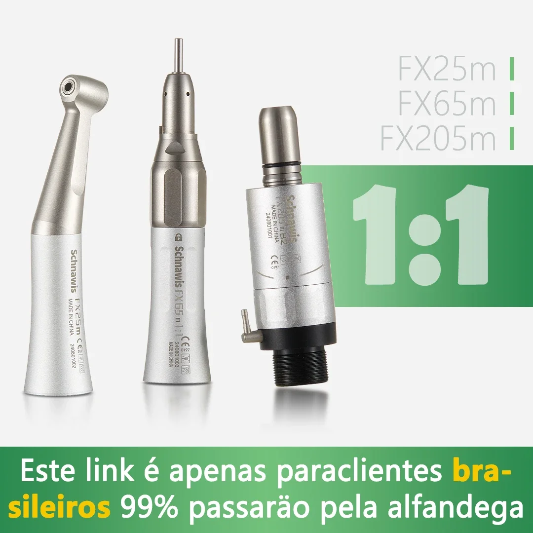 FX25 FX65 Dental 1:1 Direct Drive Contra Angle Low Speed Handpiece Mini Head Dentistry Against Contra Angle Polishing Tools