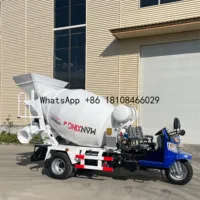 Concrete mixer truck 2 cubic meters five-wheel cement tank truck Rural mixing station three-wheel mixer truck