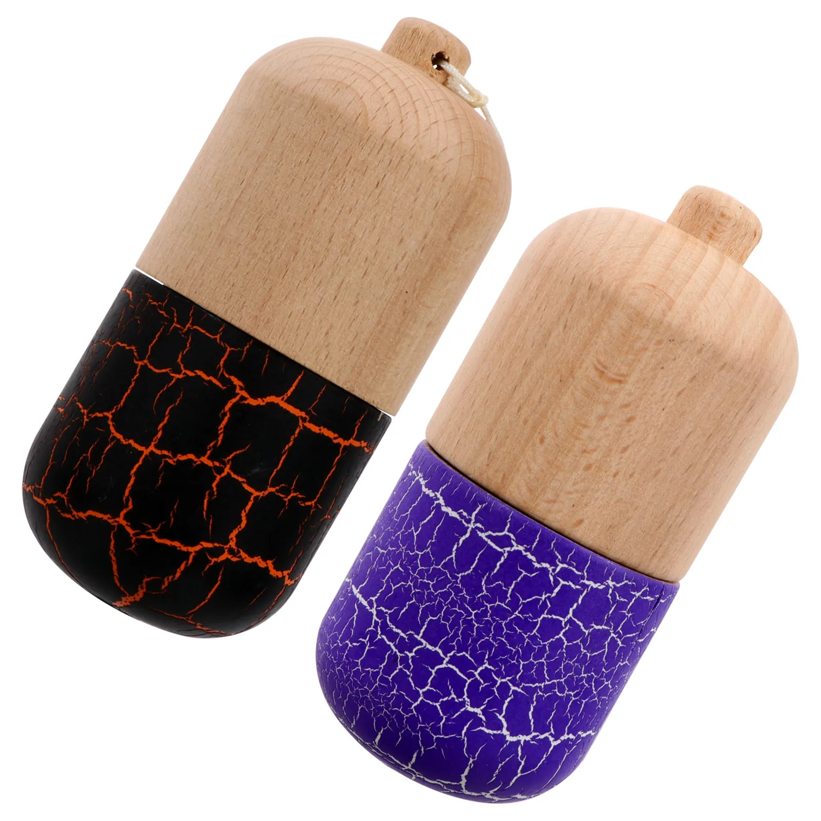 

2Pcs Kendama Wooden Hand-Eye Coordination Catch Pill Educational Game for Children Skill Challenge Practice Kendama Toys
