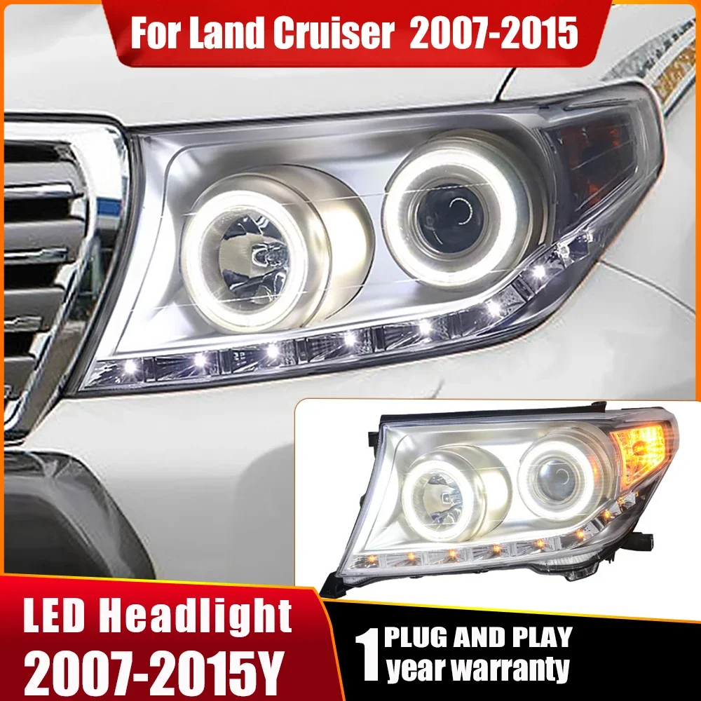 

1 Pair LED Headlight Assembly For Toyota Land Cruiser 2007-2015 L200 Headlights Plug and Play with LED DRL Dynamic Turning Lamp