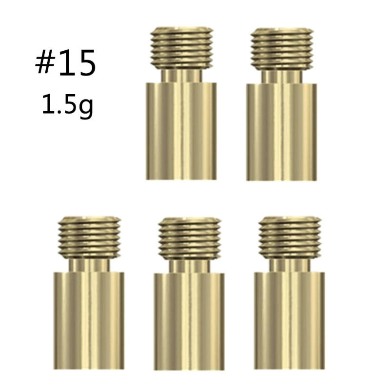 5 Stück Messing Dart Gewicht hinzufügen Akzentuator Werkzeug 2BA Gewinde Gegengewicht Hardware Armaturen Gewicht Dart Ersatzteile – Detail 10