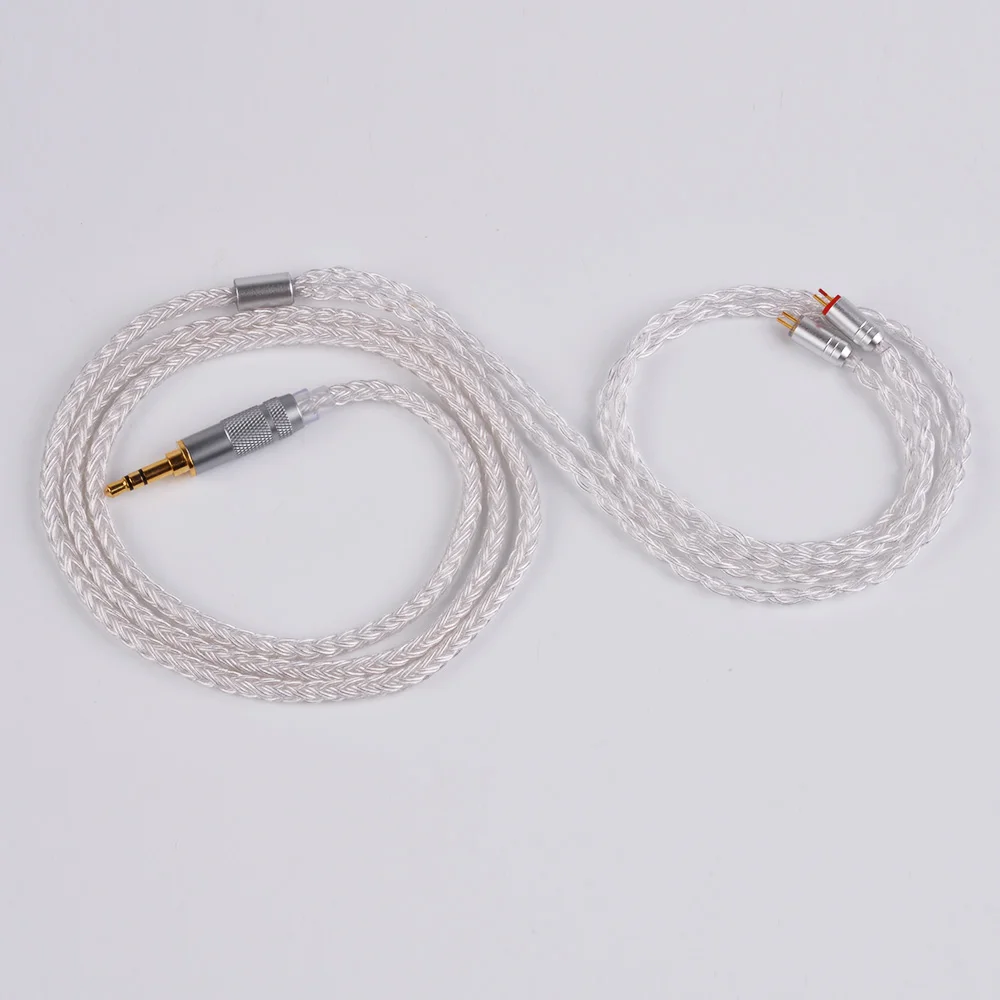 Yinyoo 16 Core Earphone Cable Silver Plater 2.5/3.5/4.4mm Upgrade Cable with MMCX/2PIN/QDC for KZ ZST AS16 ZSN PRO EDX Earphone