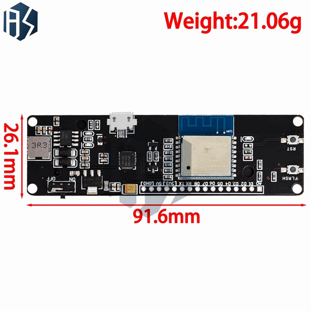 for WeMos D1 ESP-02 ESP8266 Nodemcu WiFi Module With 18650 Battery Charging