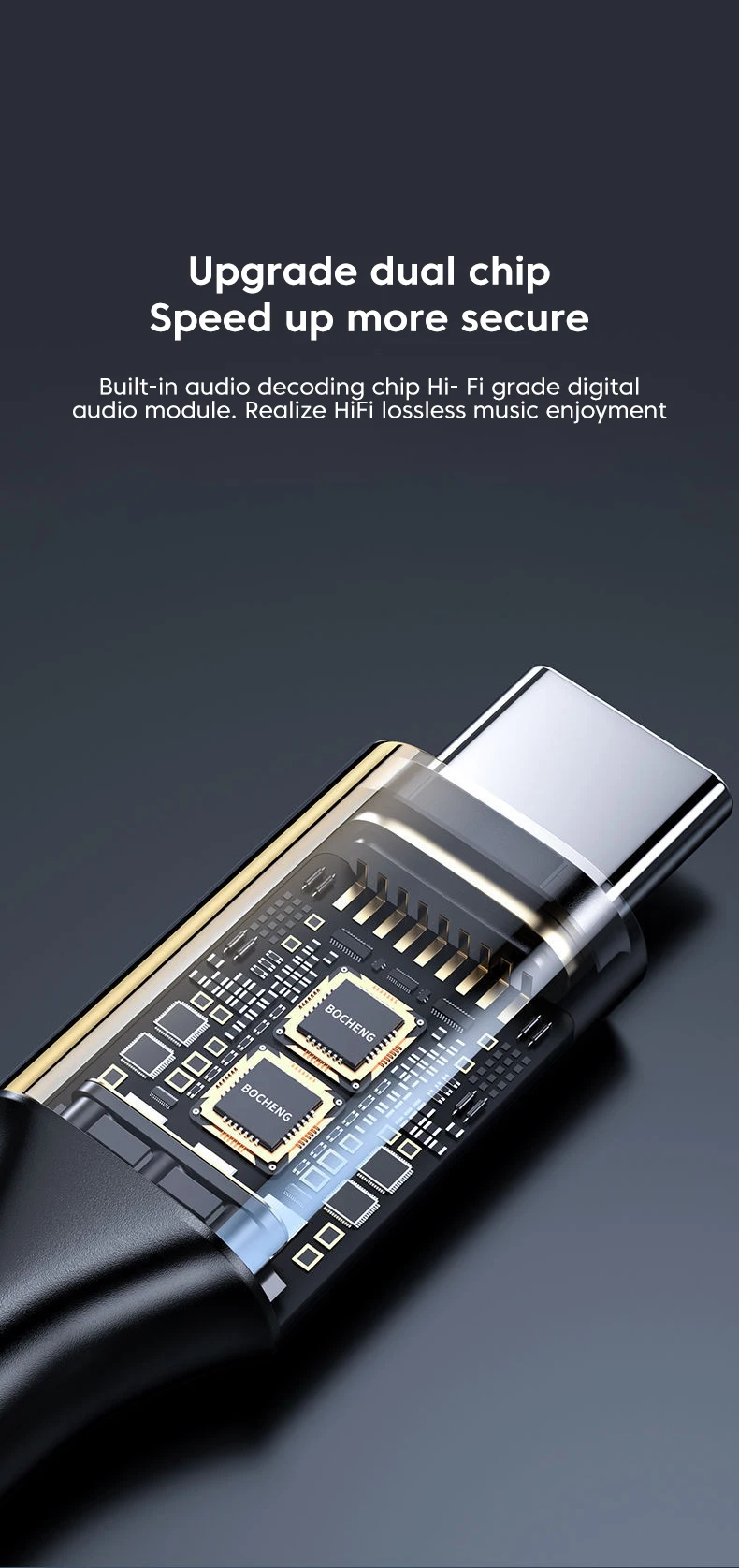 USB Typ-C zu 3,5mm Klinke Aux-Adapter USB-C 3,5mm Audiokabel Kopfhörer-Konverter für iPhone 15 Pro MAX Xiaomi Huawei Oneplus – Detail 8