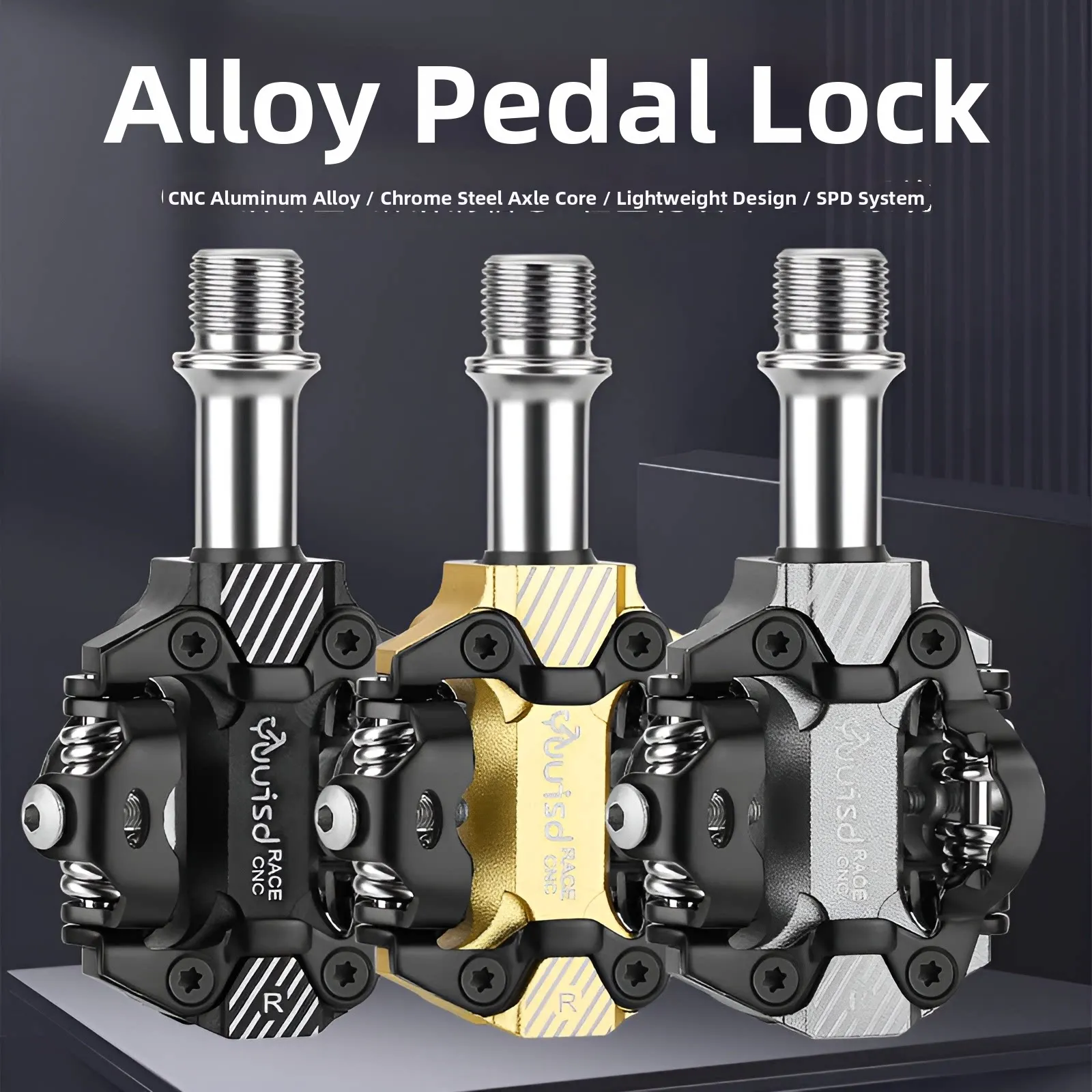 

Велосипедные педали без защелок, конструкция из алюминиевого сплава, герметичные подшипники, совместимость с SPD, для шоссейного велоспорта, MTB, профессионального использования