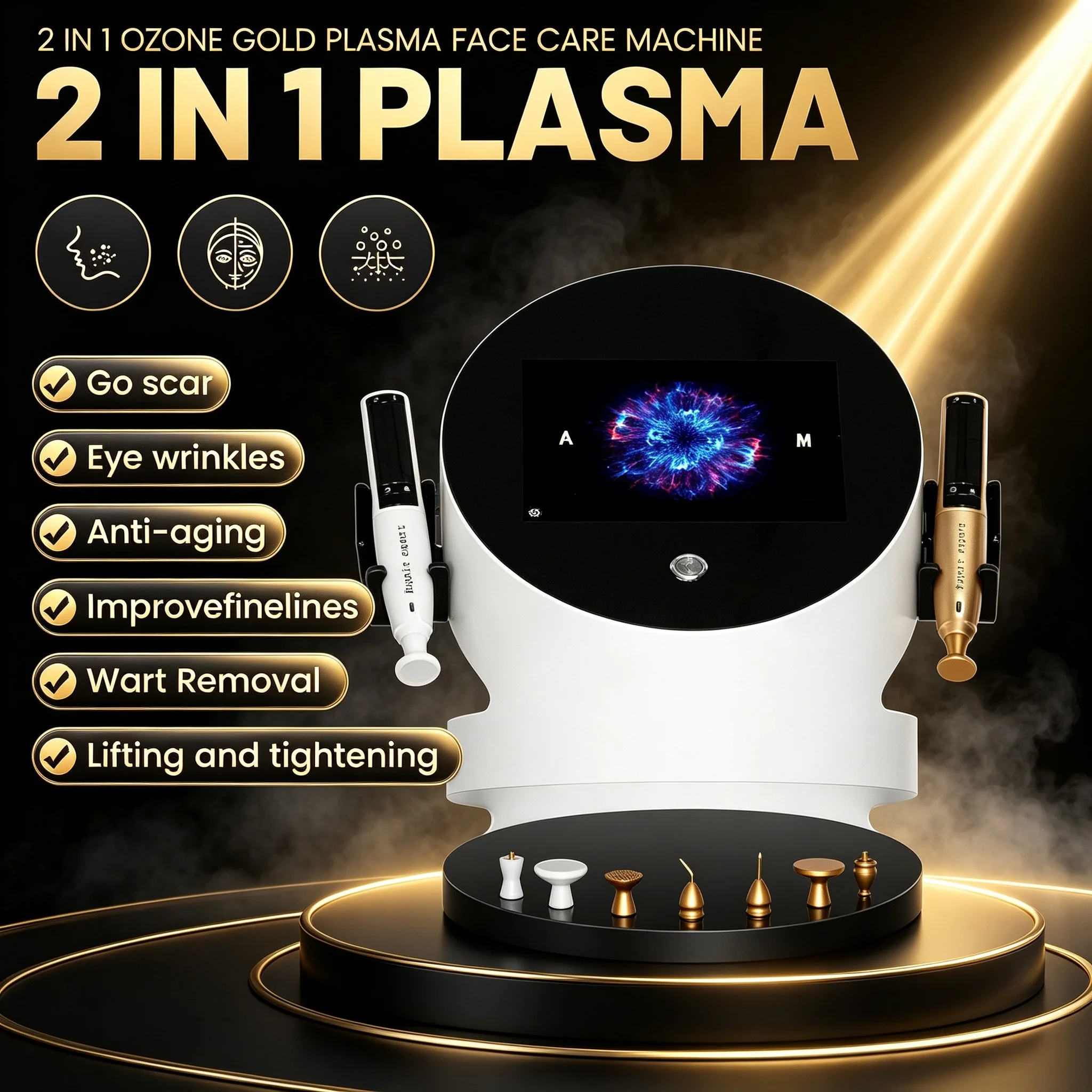 Flash And Ozone Plasma Beauty Device Wrinkle Removal Freckle Skin Rejuvenation Professional Salon Beauty Machine