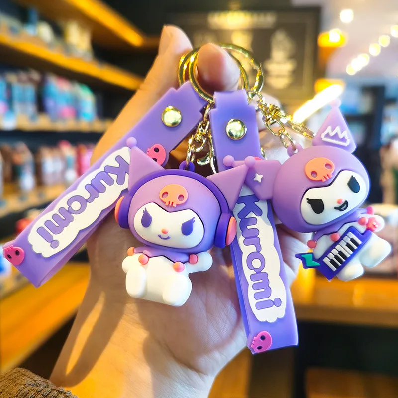 

Music Sanrio Kuramitsu Keychain Car Cute Keychain Small Gift Cross-border Foreign Trade Y2k Fashion Toys Anime Personalized Gift