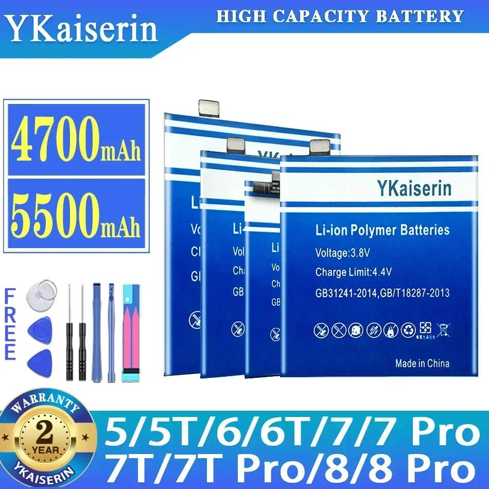 

YKaiserin BLP637 BLP685 BLP699 BLP743 BLP745 BLP761 BLP759 BLP657 Аккумулятор для OnePlus 1 + 5 5T 6 6T 7 7 Pro 7T 7T Pro 8 8 Pro
