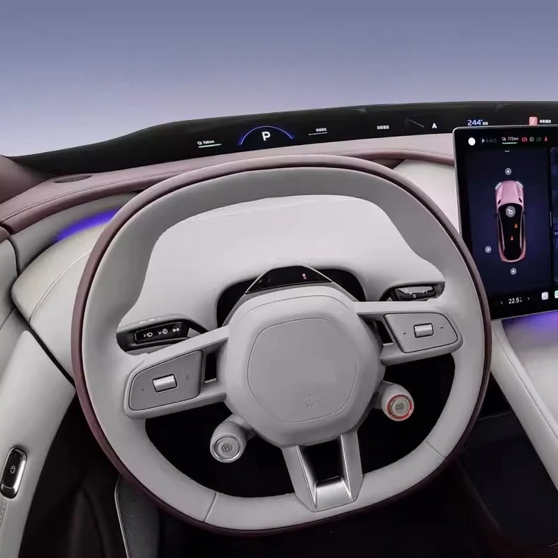 

Steering Wheel Cover for Xiaomi YU7 SU7, All Seasons Ultra-Thin Max Hand-Stitched Genuine Leather Protector