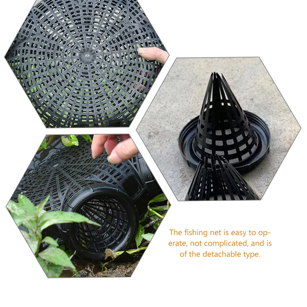 

Cage for Fishing Reusable Crawfish Net Portable Bait Crab Eel Trap Plastic Shrimp Lobster Mesh Saltwater Freshwater Pet Supplies