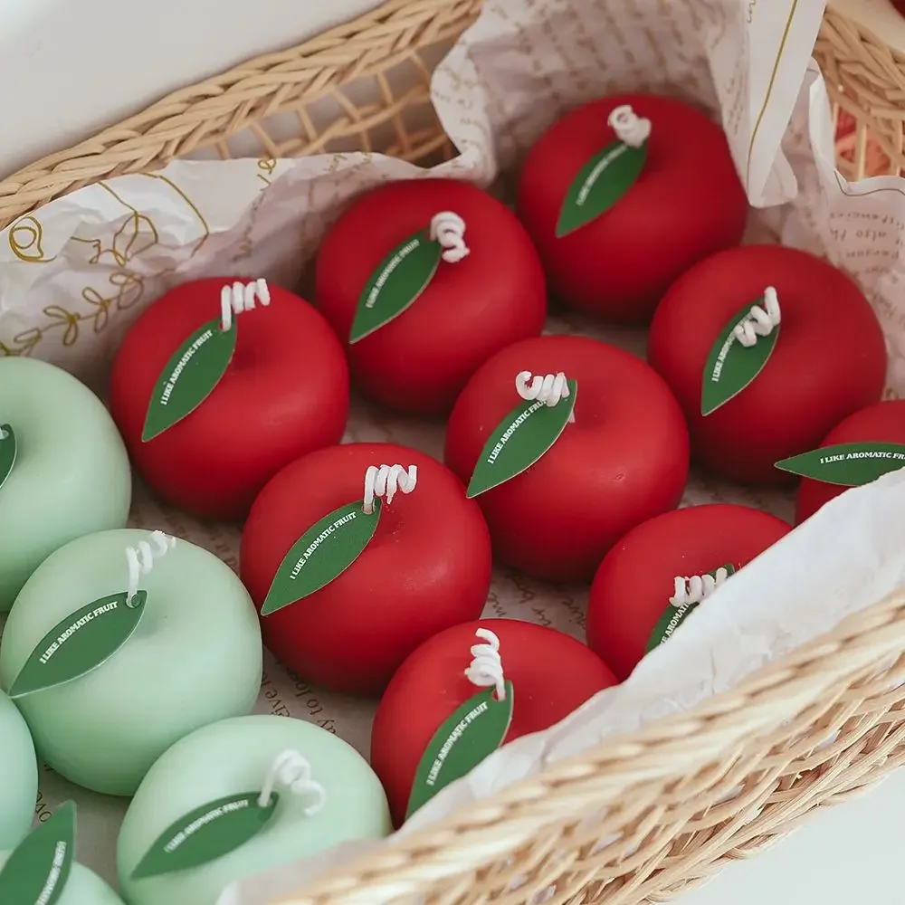 

Apple Candle Aromatherapy Gift Box Candle Styling Gift for Teachers Candle Blessings Creative Photography Props Decoration