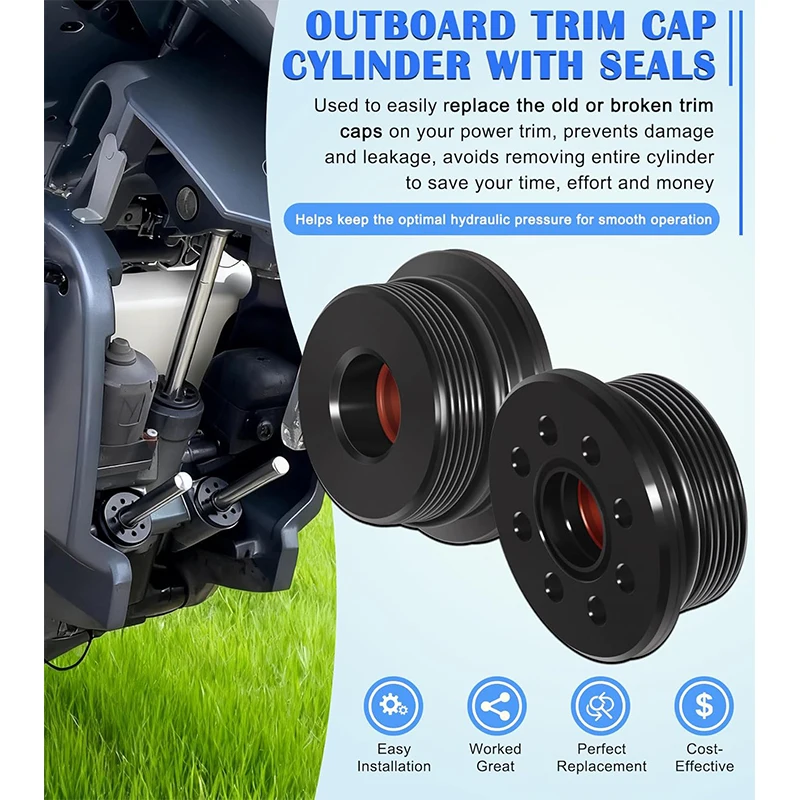 

2PCs Screw End with Seals Tilt and Trim Fits for 115-250HP Honda/Suzuki/Yamaha 2 & 4 Stroke Engines with Seal & O-Ring