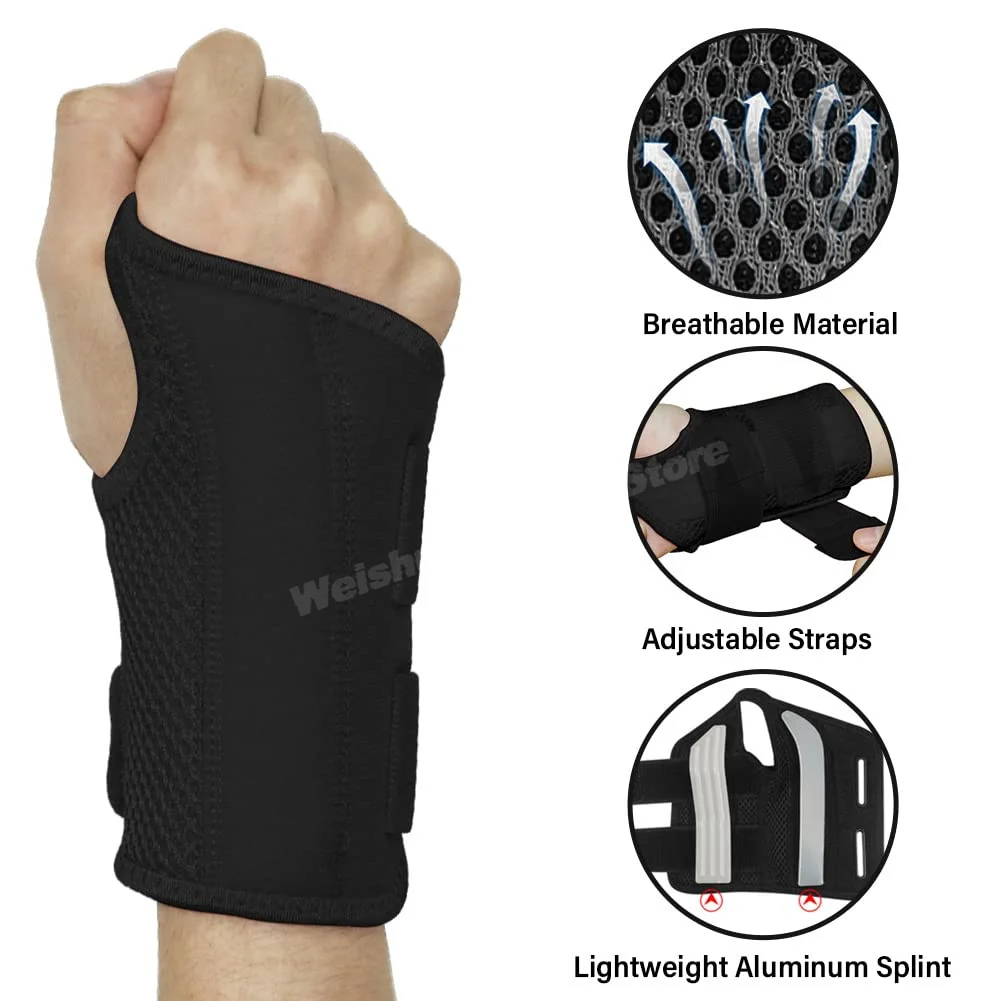 

Wrist Protector Orthopedic Wrist Wristband Carpal Tunnel Syndrome Guards Splint Wrist Support Tendonitis Arthritis Black 1-2 PCs