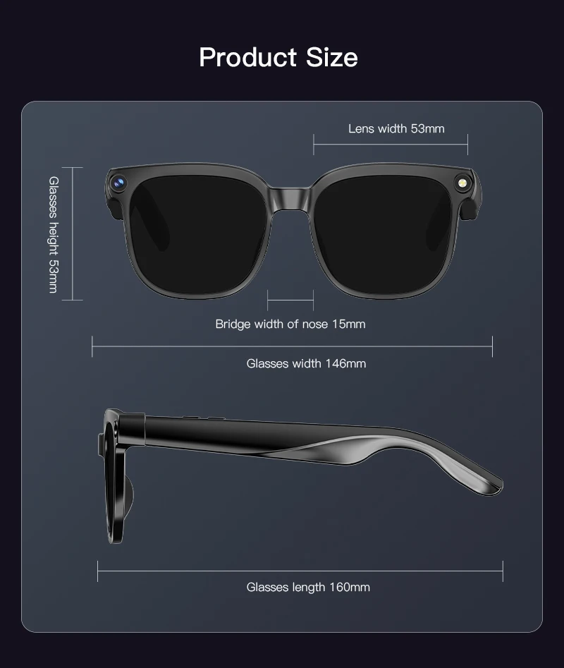 2026 4K 8MP Smart Glasses Men HD Camera 150+Language Translation ChatGPT WIFI Video Recording Bluetooth CallAudio Glasses Women