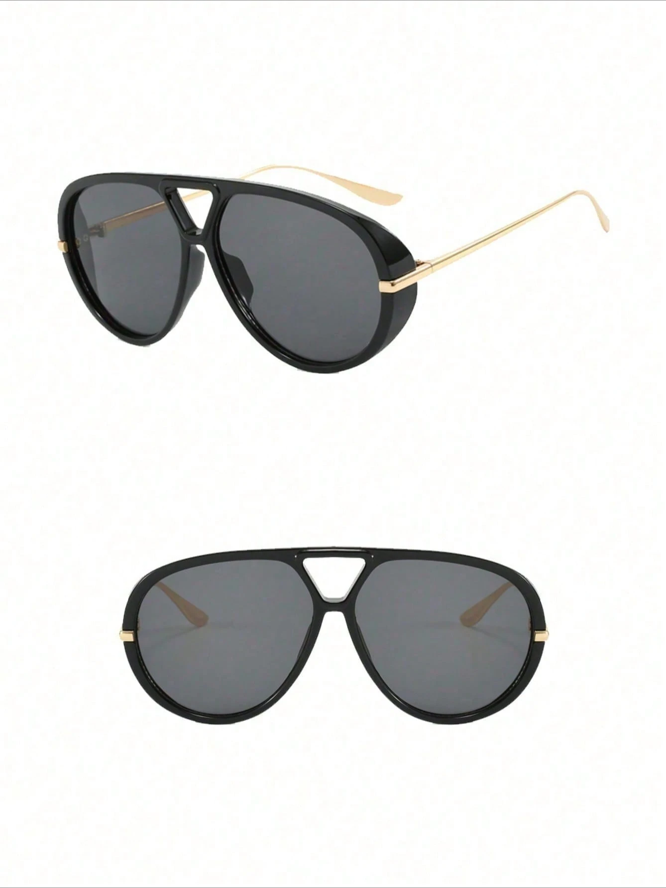 طيار جسر مزدوج على الطراز الأوروبي والأمريكي، نظارات شمسية للتخسيس بإطار كبير للرجال والنساء