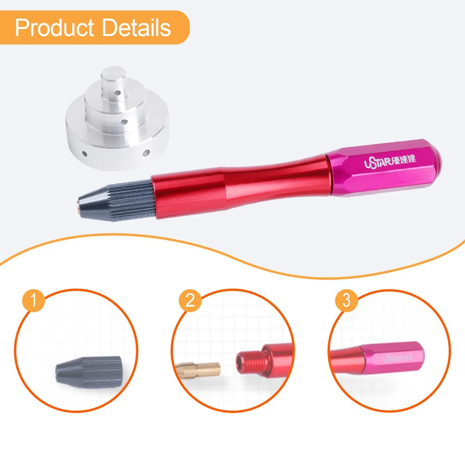 

Portable Hand Drill with Winding Device Mini Manual Rotary Tool for Bead Model Wood Carving