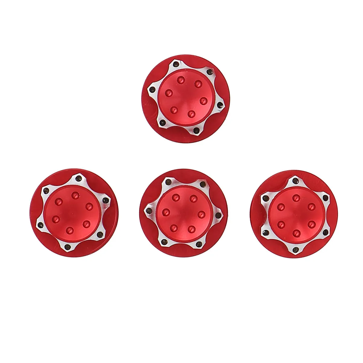 

4pcs Metal Wheel Hubs Durable High 8 RC Crawler Car Fine Workmanship Perfect Style Hub Caps Cover Nut Fits