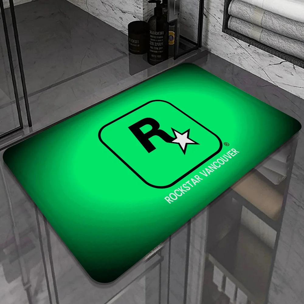 Rockstar Games Room Mats Non-Slip Laundry Room Mat Laundry Decor Balcony Child Living Room Household Carpets