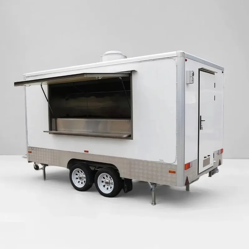 Affordable Food Truck Trailers Fully Equipped with Full Kitchen Equipments Customized Food Cart Towable Catering Concession