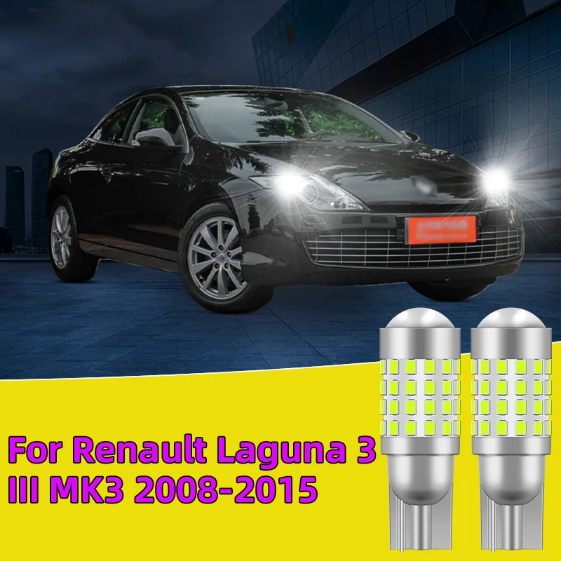 

2PCS For Renault Laguna 3 III MK3 2008-2015 Car Led Bulb T10 W5W width lights side marker position Signal Lamp Clearance Lights