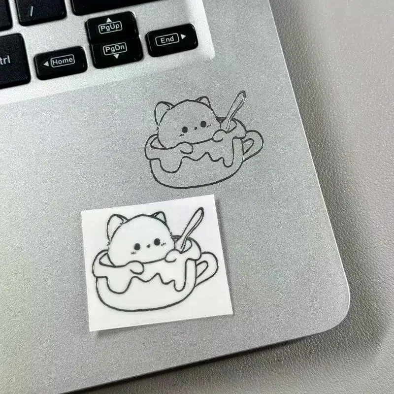 3d Decoration Cartoon Style Waterproof Metal Stickers With Girl and Cat Characters for Phone Case Laptop Diy Creative