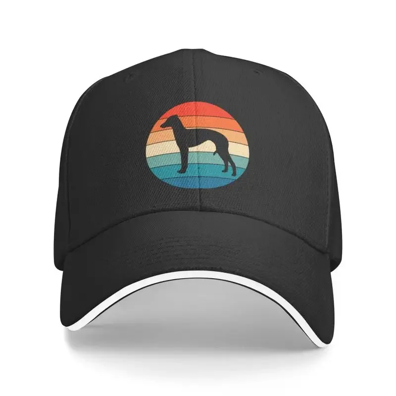 Boné de beisebol Vintage Punk personalizado para homens e mulheres, Retro Greyhound Dog Lover, Respirável Pai Hat, Desempenho Pai Hat