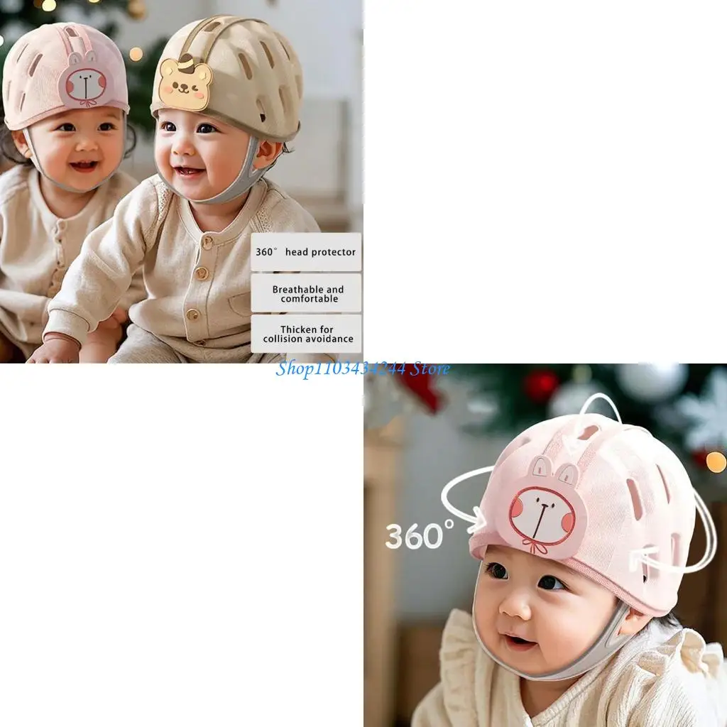 خوذات واقية للرأس للأطفال للزحف لتعلم المشي للأولاد والبنات، قبعة أمان مريحة ومسامية للجنسين