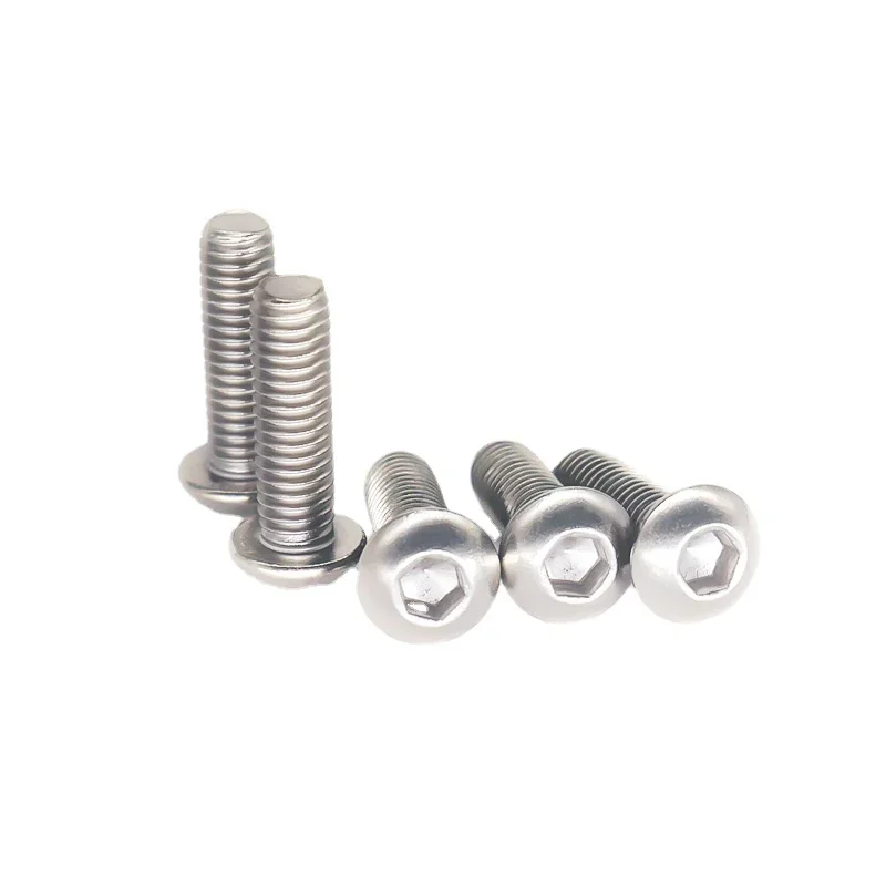

10 PCS M2 M2.5 M3 M4 M5 M6 M8 x 3 4 5 6 8 10 12 15 20 25-50mm TA2 GR2 Titanium Button Head Hex Allen Scoket Screw Bolts