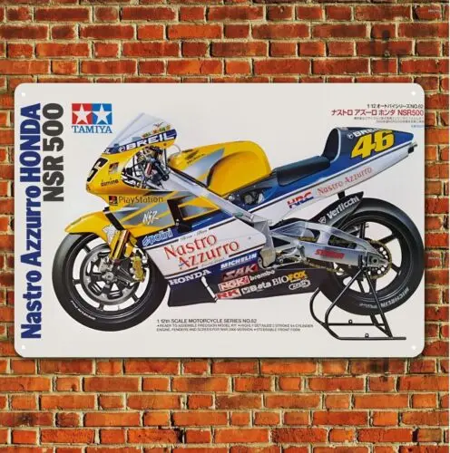 Металлический плакат, масштабная модель мотоцикла, жестяная вывеска, табличка Tamiya Nsr500 Nastro
