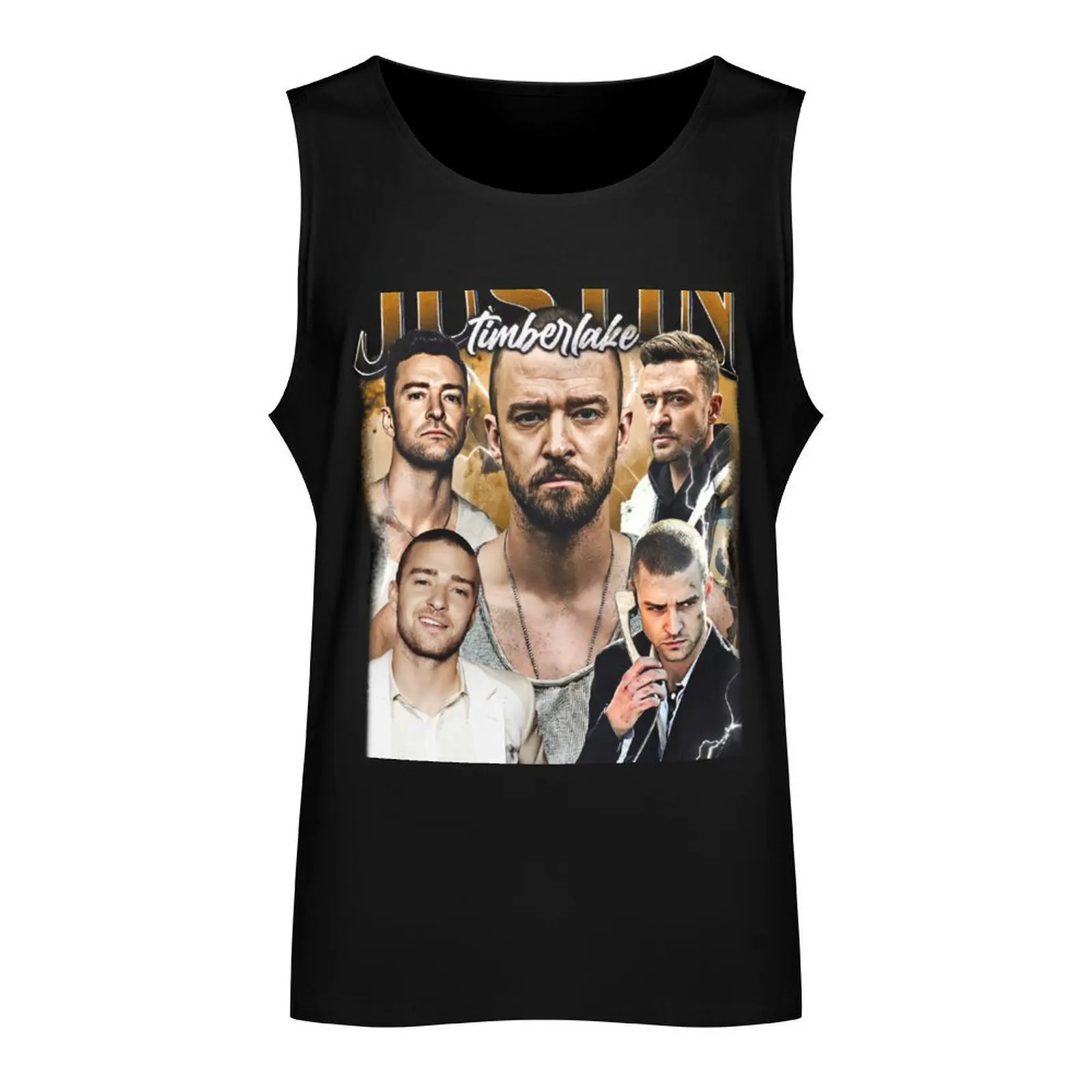 Homage Justin T-I-M-B-E-R-L-A-K-E Tank Top Sleeveless men sleeveless jackets