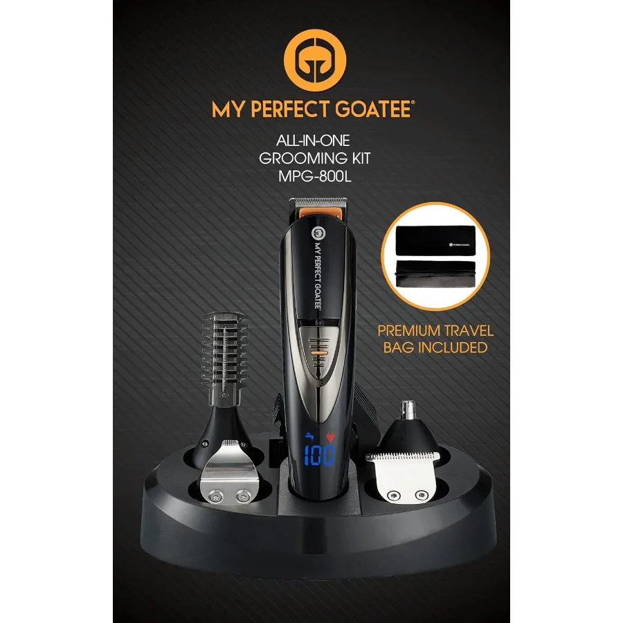 

Моя идеальная бородка ®️ Мужской набор для ухода за бородой 13-в-1 — набор для обрезки бороды со светодиодным дисплеем и подставкой для зарядки дорожной сумки и многого другого — Waterp