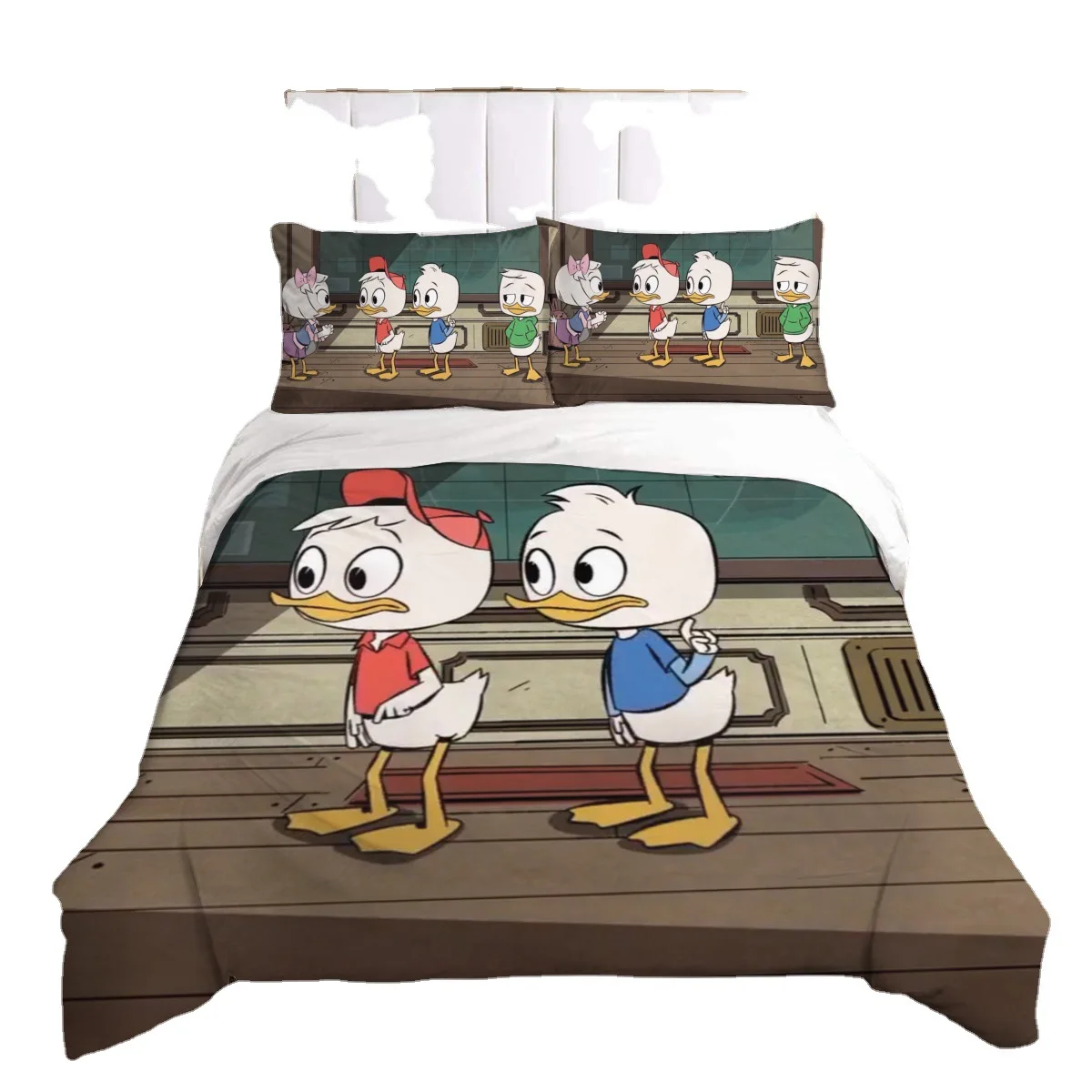 ديزني الكرتون دونالد داك طقم سرير طقم سرير الأطفال فتاة حاف طقم أغطية مجموعات الفراش غطاء الملكة الملك الحجم