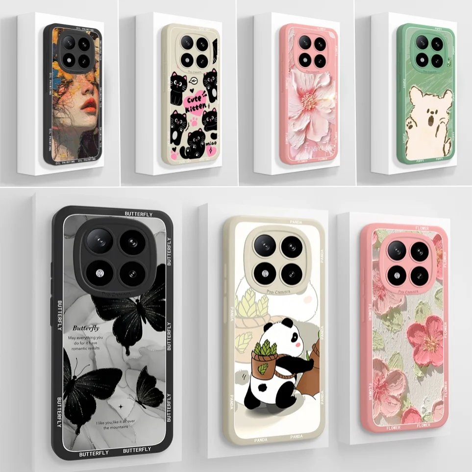 

Чехол для Xiaomi Redmi Note 14 Pro с милым медведем в виде панды, силиконовый мягкий прочный чехол для Note 14 Pro + чехлы Redmi14Pro + Coques