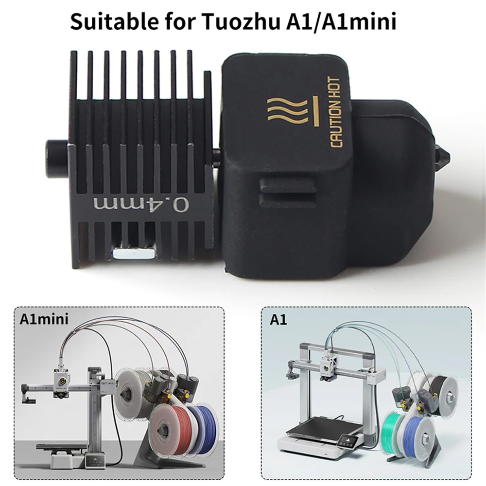 مجموعة Hotend ذات درجة الحرارة العالية مع فوهة فولاذية لطابعات Bambu Lab A1/A1 Mini ثلاثية الأبعاد