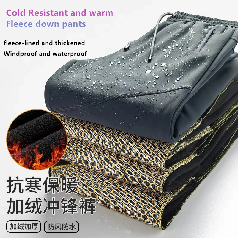 

Мужские графеновые зимние брюки с подогревом, ветрозащитные водонепроницаемые термоизолированные уличные походные брюки, прямые брюки на флисовой подкладке