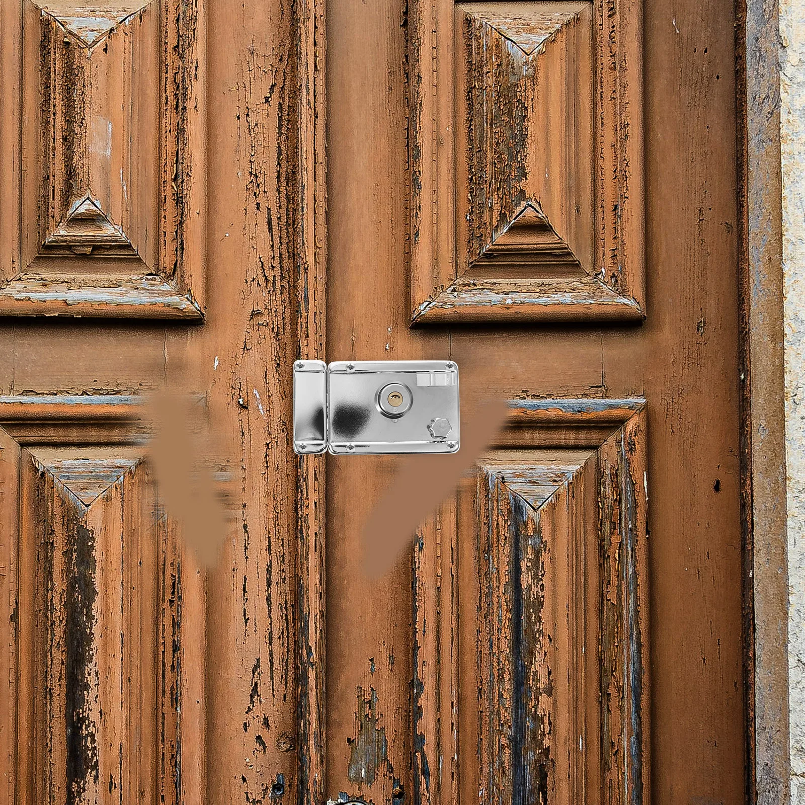 مجموعة واحدة من قفل الهلال الداخلي من الفولاذ المقاوم للصدأ لباب غرفة النوم، أمان متين مقاوم للتآكل