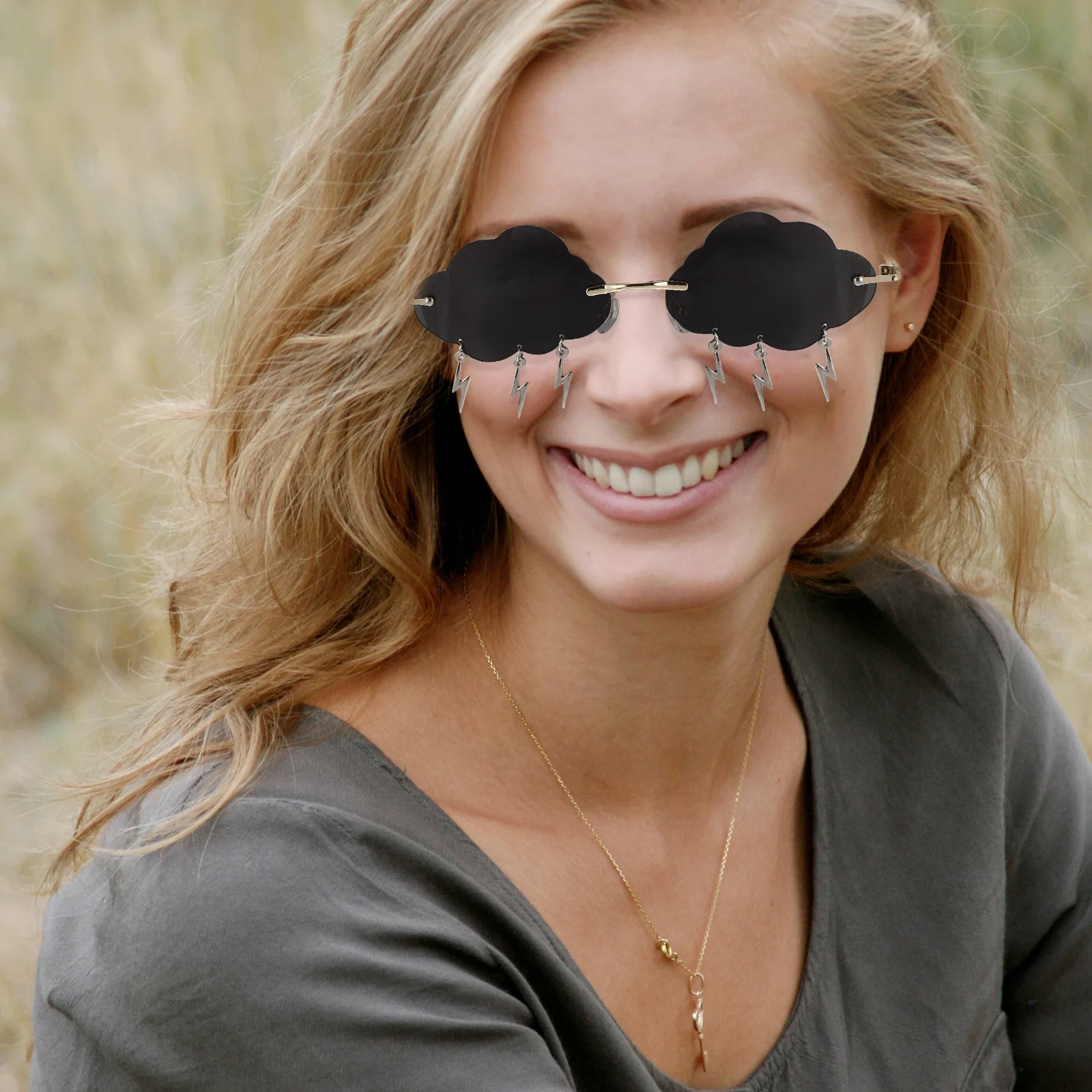 

Sunglasses Women Men Party Cloud Glasses Stylish Unique Funny Halloween Sun Glasses Small Design Eye