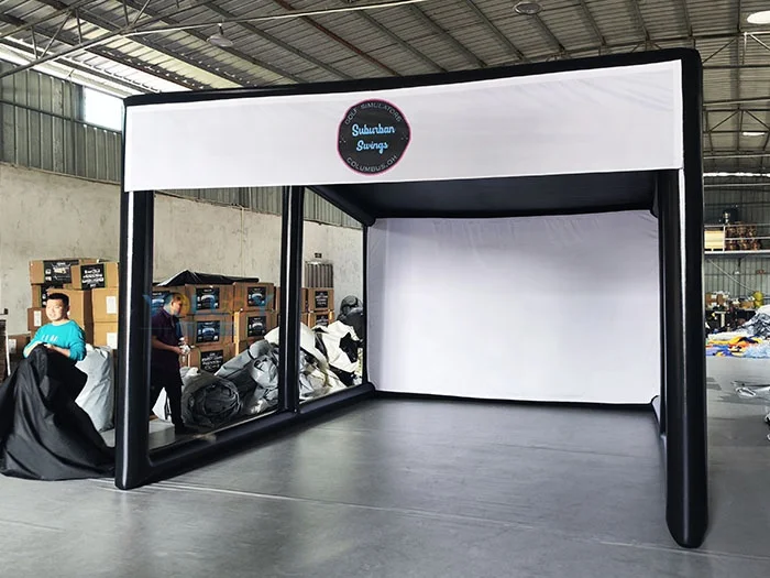 Hot Full Swing Golf Simulator Club Tent Inflatable Golf Training Equipment