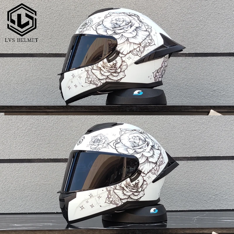 

Мотоциклетный анфас LVS, шлем для верховой езды, большой спойлер, шлем унисекс, шлем DOT Capacetes Para Moto, мотоциклетный шлем с Bluetooth