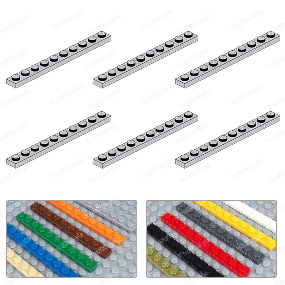 4477 Baustein Grundplatte 1x10 Teile Montage MOC Figuren WW2 Straße Szene Mecha Getriebe Set Szene Modell Teile Geschenke DIY Spielzeug