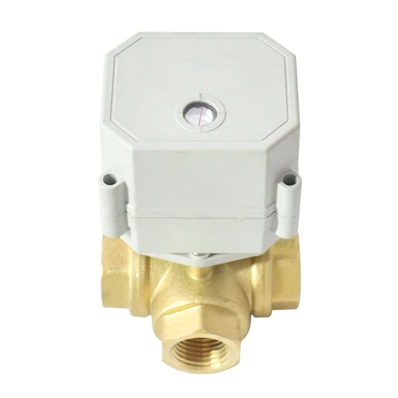 2-Minute-1 inch miniature electric ball valve brass horizontal power-off reset three-way valve replacement solenoid valve DN8-25