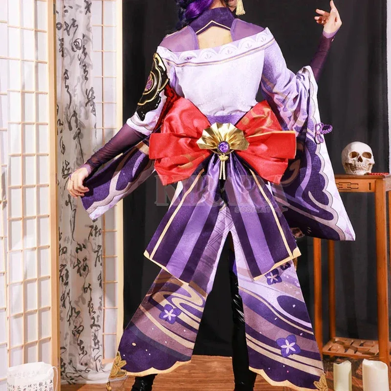 

❤❤2025 High Quality Shogun Costume Wig Hair Game Impact Raiden Cosplay Women Dress Role Play Outfits New ★☆