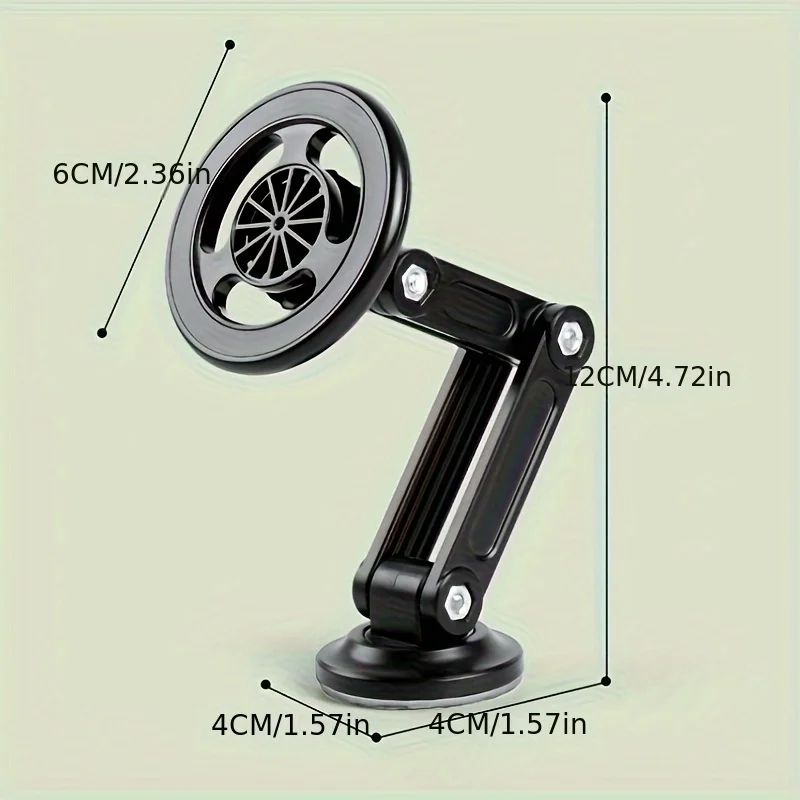 Foldable Car Phone Holder with Sturdy Suction Cup Base - Universal Clip-On Hands-Free Stand for GPS Navigation And Video image 3