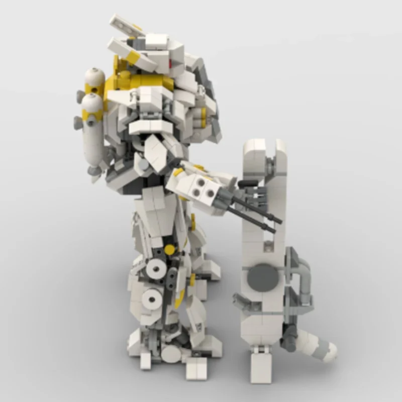 Décennie s de Construction Modulaires en Briques, Modèle Moc, Knight Blanc, Technologie Mecha, Cadeau de Noël, Jouet à Assembler Soi-Même