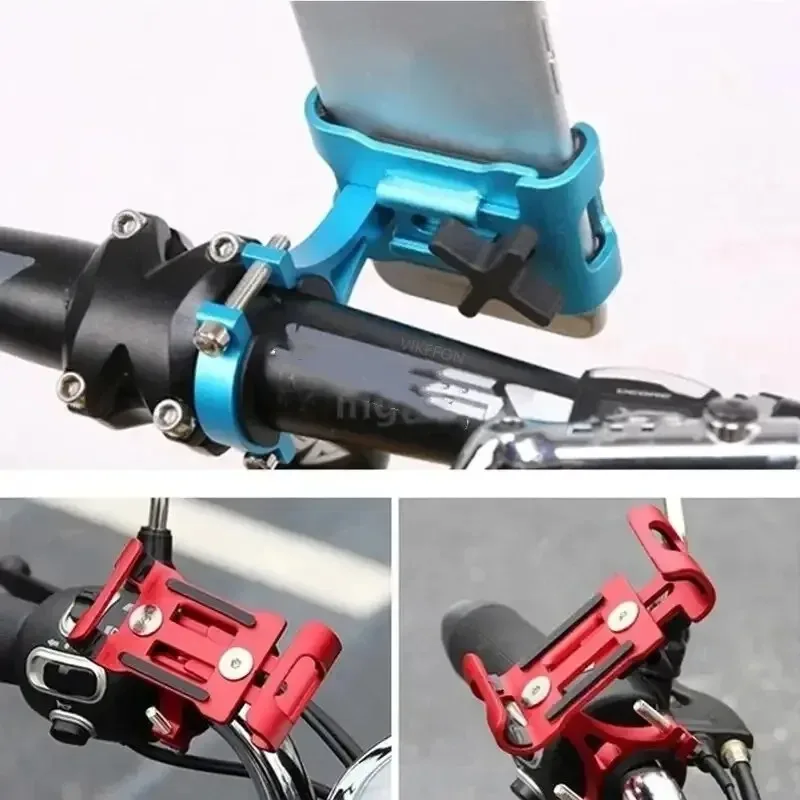 Upgrade Stable Aluminum Bike Motorcycle Phone Mount 360 Degree Rotatable Handlebar Phone Holder Anti-Vibration Universal