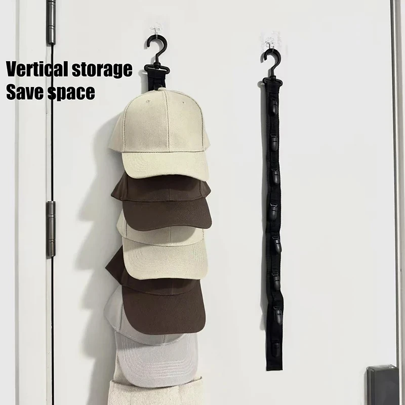 Household Vertical Multi Clip Hat Storage Artifact Duck Tongue Hat Baseball Hat Hook Dormitory Wardrobe Hat Rope Hanger