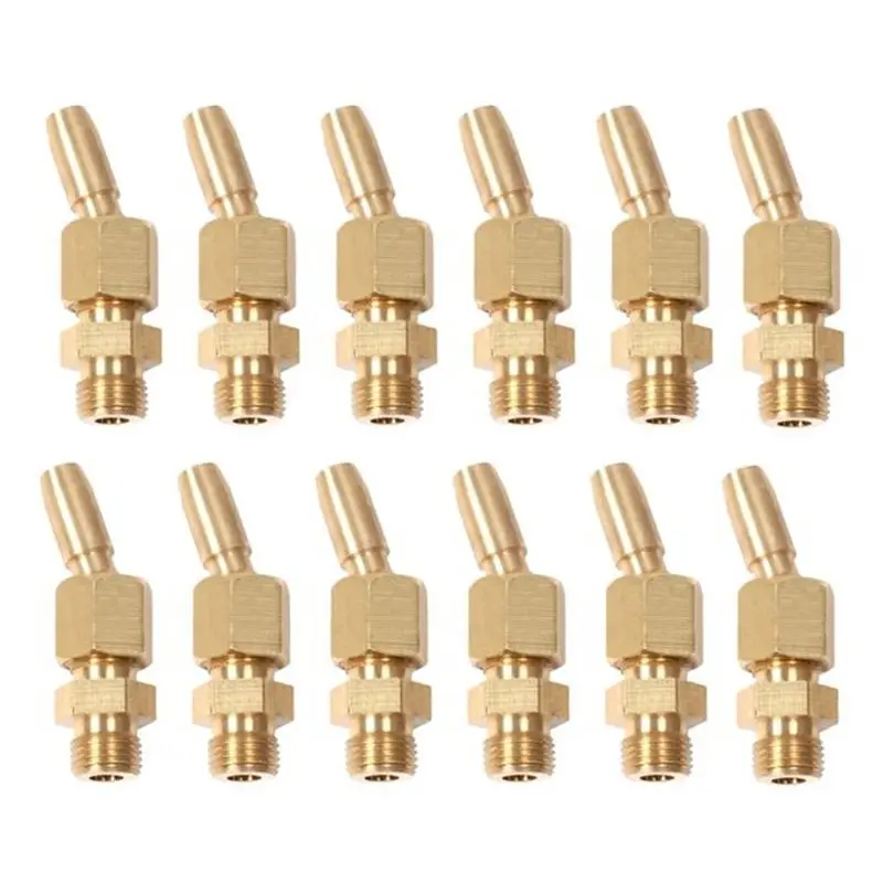 A69e12pcs 1/8Inch Brass Gushing Sprays Water Fountain Nozzles Universal Water Curtain Nozzle Landscape Fountain Decoration