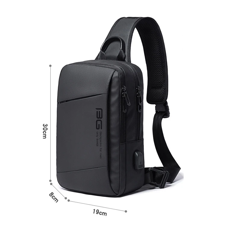 BANGE One Shoulder Bag Travel Leisure Messenger Shoulder Bag Men And Women With The Same Chest Bag USB Charging Bag