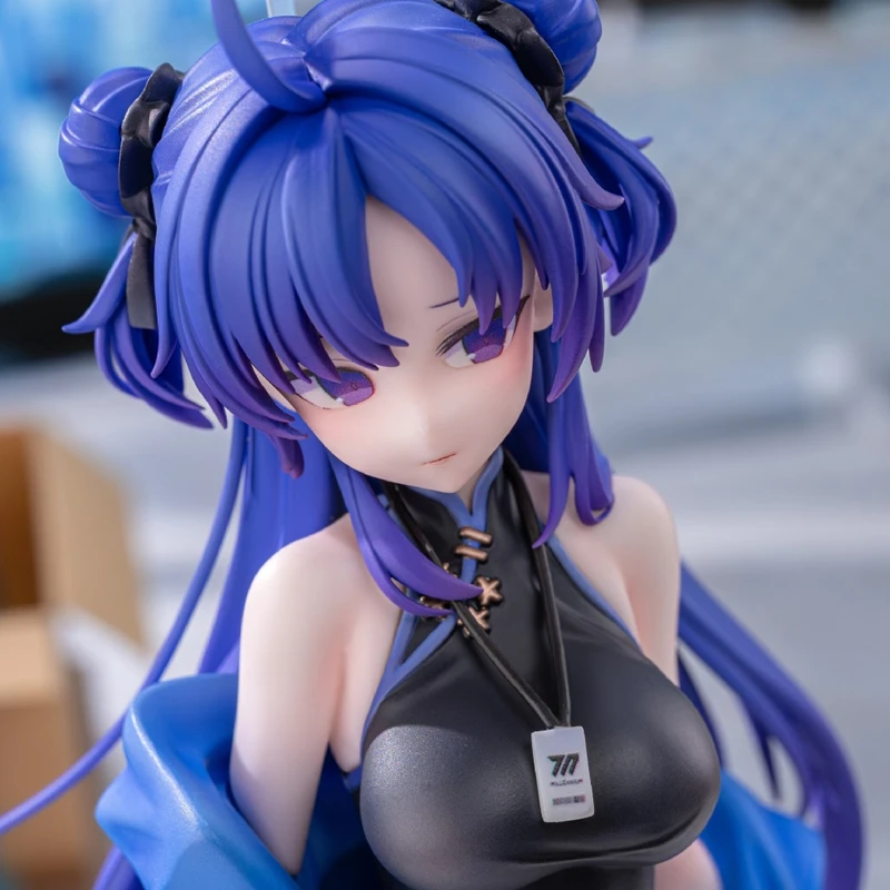 (متوفر) (W_5341) 23 سم Hayase Yuuka Qipao ver. الأزرق الأرشيف غير مصبوغ المفكك GK أنيمي الشكل الأبيض الراتنج أطقم منمذجة #3