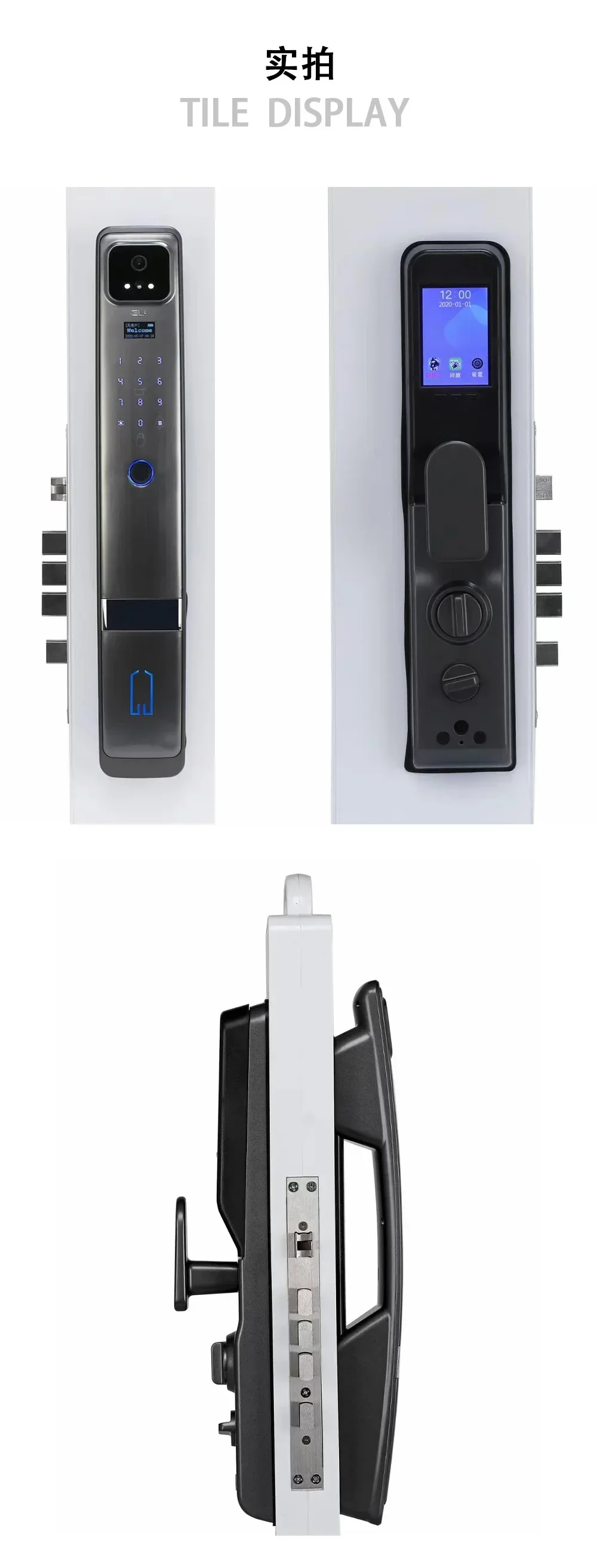 Imagem -06 - Smart Fingerprint Door Lock com Câmera Digital 3d Reconhecimento Facial Tuya App Inglês Russo Espanhol Português Voz Wifi